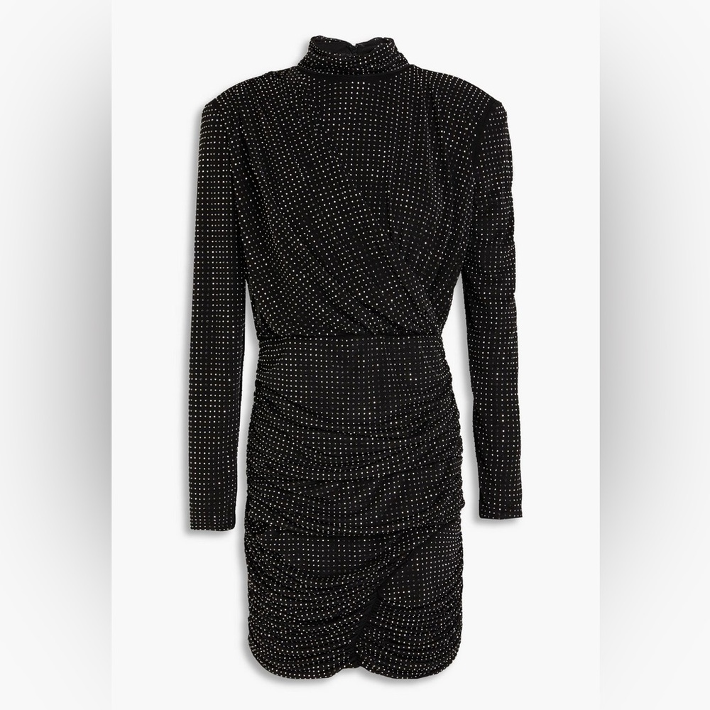 NWOT SIMKHAI “Abrah” Black Crystal Embellished Cocktail Dress Size XS
